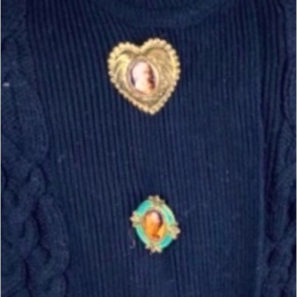 Anthropology Beauty Mark Vintage 100% Cotton In Black Sweater Size S - Picture 5 of 8